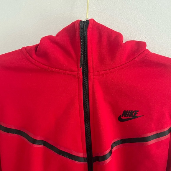 Nike Y2K Tech Zip Hoodie Jacket Men Size M Red Black - Picture 10 of 13